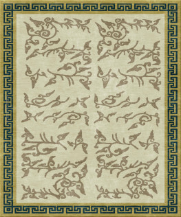 Anna-Veda 12832-fishbone - handgefertigter Teppich,  getuftet (Indien), 24x24 5ply Qualität